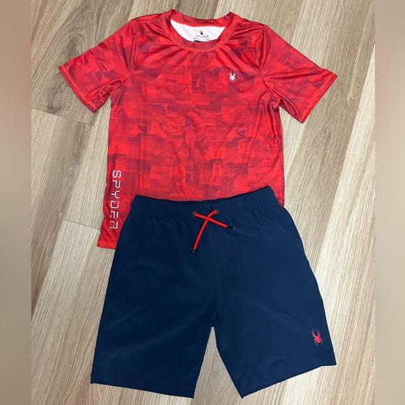 Spyder Youth 3 piece Swim Set Size 7/8 (Small) - Picture 2 of 11